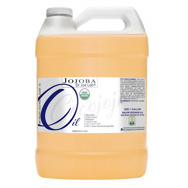 Jojoba Oil Unrefined USDA 1 GALLON ORANGE MAIN